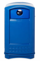 Rubbermaid 50 gal Square Recycling Can, Plastic, Blue - FG396873BLUE