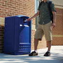 Rubbermaid 50 gal Square Recycling Can, Plastic, Blue - FG396873BLUE