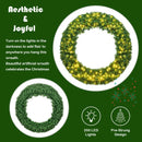 48 Inch Pre-Lit Cordless Artificial Christmas Wreath