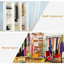 Foldable Closet Clothes Organizer With 8 Cubby Storage