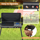 2-in-1 Gas Camping Grill and Stove With Detachable Legs-Black