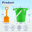 6 Pack Beach Buckets With Shovels – 7.5" Sand Pails & Shovels