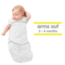 3-in-1 Swaddle Trio — Watercolor Bloom Aqua — Premium Activewear Jersey Knit — Arms Up, Arms Down, Arms Out