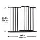 Extra Tall Decor Safety Gate - Black