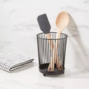 6.6" Iron Wire Utensil Holder - Black
