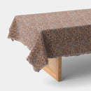 Ruffle Tablecloth - Blue and Brown Floral