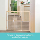 Quick-Fit Wire Mesh Pet/Baby Gate for Wide Openings