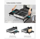 Expandable Dish Drying Rack - Silver and Black