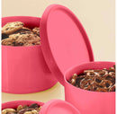 6-Piece Serve and Store Food Storage Canister Set - Pink