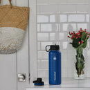 40oz Insulated Stainless Steel Bottle 2 in 1 Chug and Straw Lid - Cobalt