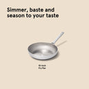 10" Uncoated Stainless Steel Frying Pan