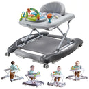 4-in-1 Baby Walker, Foldable Baby Activity Center with Wheels