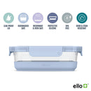 Ello 10pc Glass Meal Prep Food Storage Container Set Blue