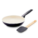 Ceramic Nonstick Frypan with Spatula - Black