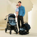 Zelia Pro 5-in-1 Travel System with Mico Pro Infant Car Seat - Caspian Caviar