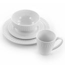 16pc Porcelain Cara Round Dinnerware Set- White