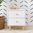 Lolly Nightstand With USB Port - White Natural