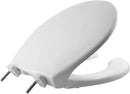 Commercial Open Front Toilet Seat in White - Durable Plastic Design