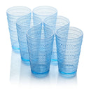 Acrylic Ice Tea Glasses - Set of 6 - Blue