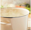 12qt Enamel-on-Steel Induction Stockpot with Lid - Almond