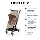 Libelle 2 Stroller - Taupe/Almond Beige