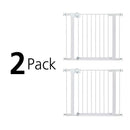 Adjustable Pressure-Mounted Walk-Through Gate - White