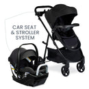 Willow Brook S+ Baby Travel System, Infant Car Seat and Stroller Combo - Raven Black
