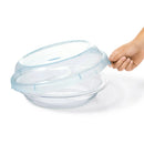 Glass Deep Dish Pie Plate with Lid - 9"