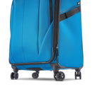 Large Checked Spinner Suitcase - Blue
