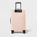 Medium Checked Hardside Suitcase - Pink