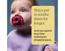 Ultra-Light Stay Put Silicone Pacifier 18-36 Months - Pink & Purple