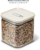 Medium Glass Airtight Container - Cream