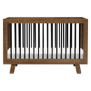 Hudson 3-in-1 Convertible Crib with Toddler Rail - Natural Walnut/Black