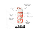 Water Bottle with Straw Lid - Red