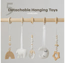Wooden Baby Play Gym Set - natural wood