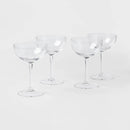 6oz 4pk Glass Entertaining Cocktail Coupe Glasses