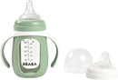 2-in-1 Glass Baby Bottle - Sage