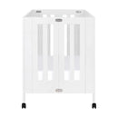 Maki Full-Size Folding Crib with Toddler Rail - White