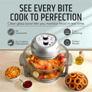 Large Glass Air Fryer - Silver