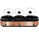 Triple Slow Cooker and Buffet Server - Brushed Copper