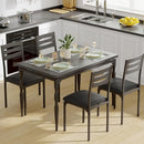 5 Pieces Dining Set - Black