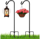 Adjustable Metal Garden Shepherd Hooks - Black