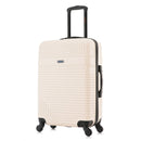Lightweight Hardside Medium Checked Spinner Suitcase - Beige