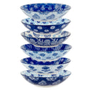 Set of 6 Carnival Soup/Pasta Bowls - Blue