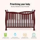 Violet Cherry 7 in 1-Convertible Lifestyle Crib