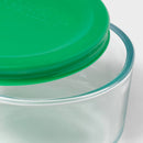 8-Piece Round Glass Food Storage Container Set - Green