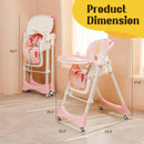 6-in-1 Convertible Baby High Chair - Floral Dust Pink