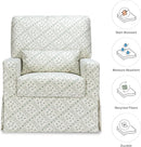 Sarah Flint x Namesake Crawford Swivel Glider - Green Lattice Performance Eco-Weave