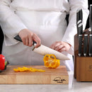 17-Piece German Steel Forged Knife Set - Natural Wood
