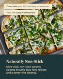 Non-Stick Ceramic Large Baking Sheet - Beige